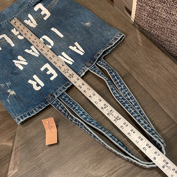 American Eagle Distressed Denim Tote New with Tags - Picture 16 of 16